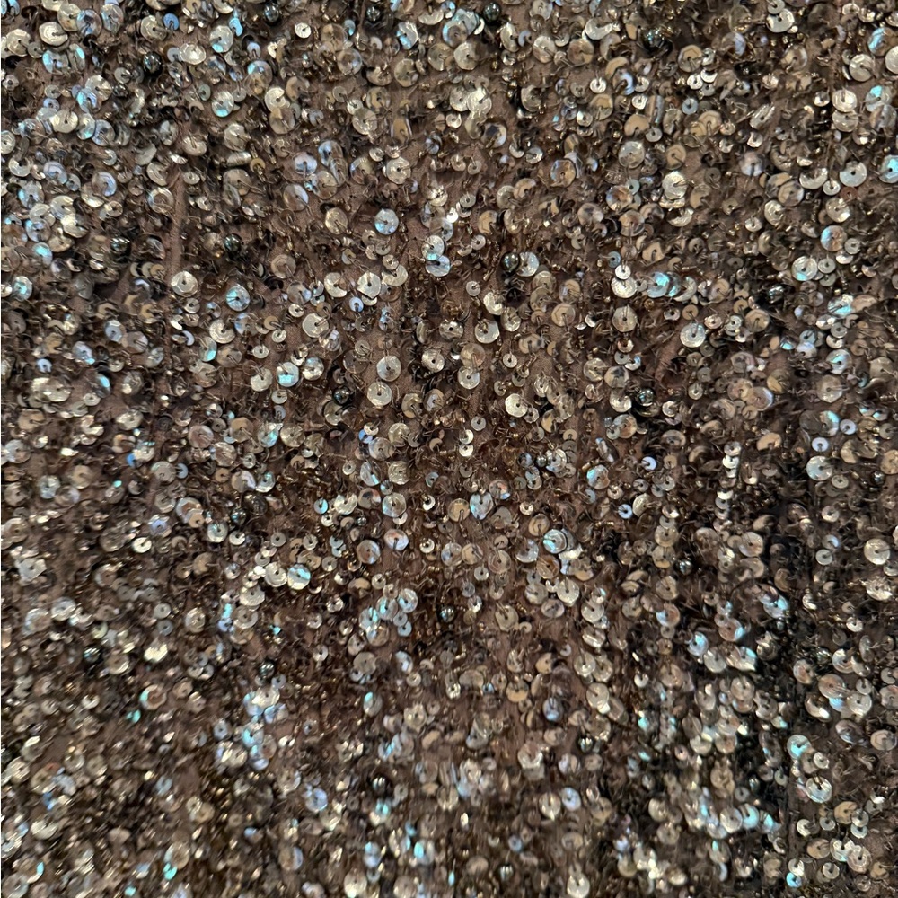 Parker Rose-Gold Sequin V-Neck Mini Dress - Picture 8 of 11